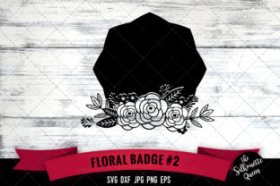 Floral Badge 2 for Crafts and Graphics