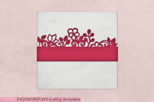 Floral Belly Band Gift Wrapper Graphics for Crafts