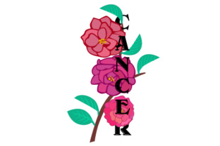 Floral Cancer Designs for Crafts and Creative Projects