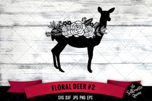 Floral Deer 2 - A Versatile Graphic Design Asset for Crafts