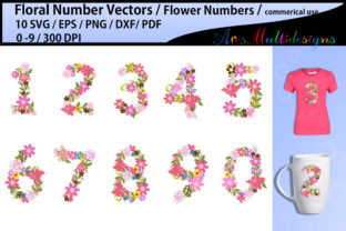 Floral Numbers Clipart for Graphics and Illustrations