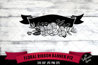 Floral Ribbon 12: A Versatile Graphic Design Asset for Crafts