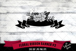 Floral Ribbon 3 - A Versatile Graphic Design Asset for Crafts