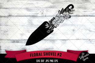 Floral Shovel 2: A Graphic Design Asset for Crafts and Local Branding