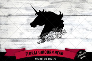 Floral Unicorn Head 3 - A Playful Graphic Asset for Creative Projects