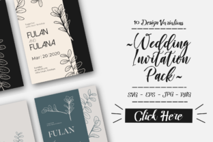 Floral Wedding Invitation Card Pack - Graphics for Print Templates