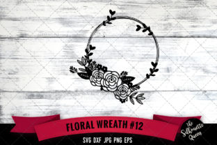 Floral Wreath 12 Graphics for Crafts