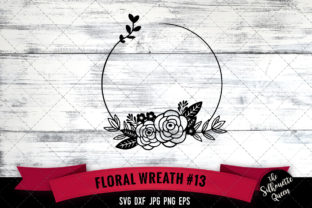 Floral Wreath 13 Graphics for Crafts and Branding
