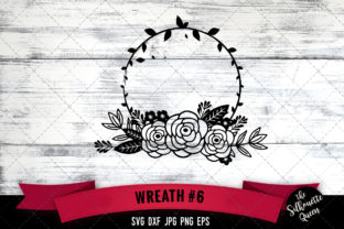 Floral Wreath 6 - A Versatile Graphic Design Asset for Crafts
