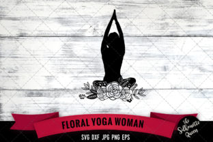 Floral Yoga Woman: A Versatile Graphic Design Asset for Crafts and Marketing