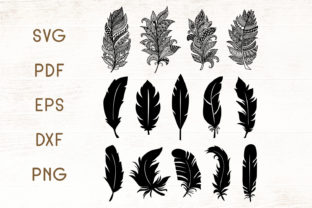 Floral Zentangle Feathers - A Versatile Graphic Design Asset for Crafts and Marketing