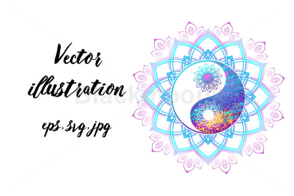 Pastel Symbol of Yin Yang Graphics