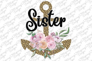 Sister Floral Anchor Graphics for Digital Selling