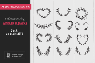 Valentine's Day Wreath Flowers Graphics